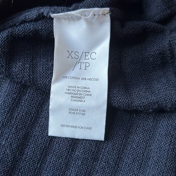 CABI Classic Snap Cardigan Duster Navy Blue style #5135 EUC - Picture 4 of 7
